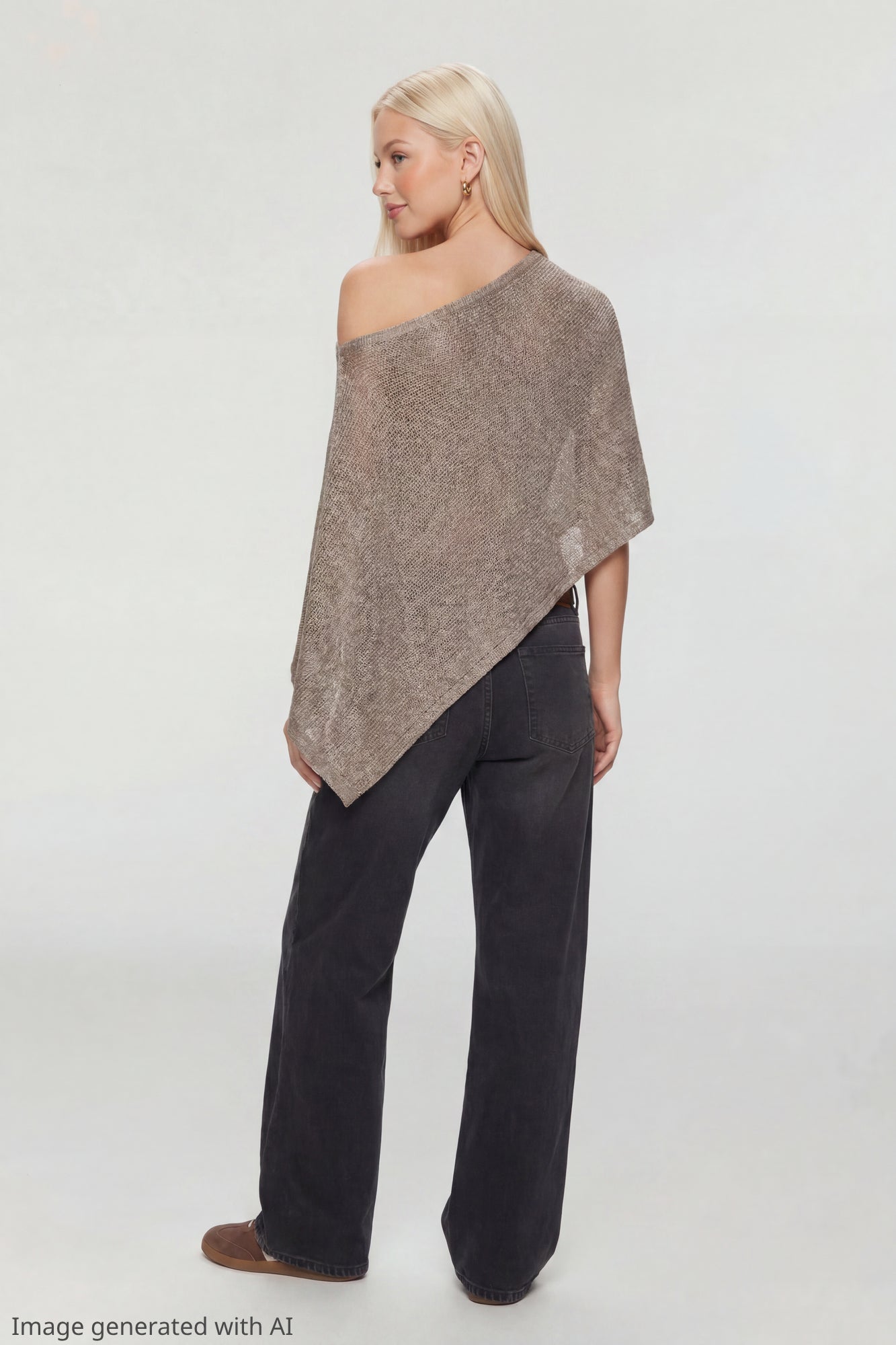 Knit Off Shoulder Poncho
