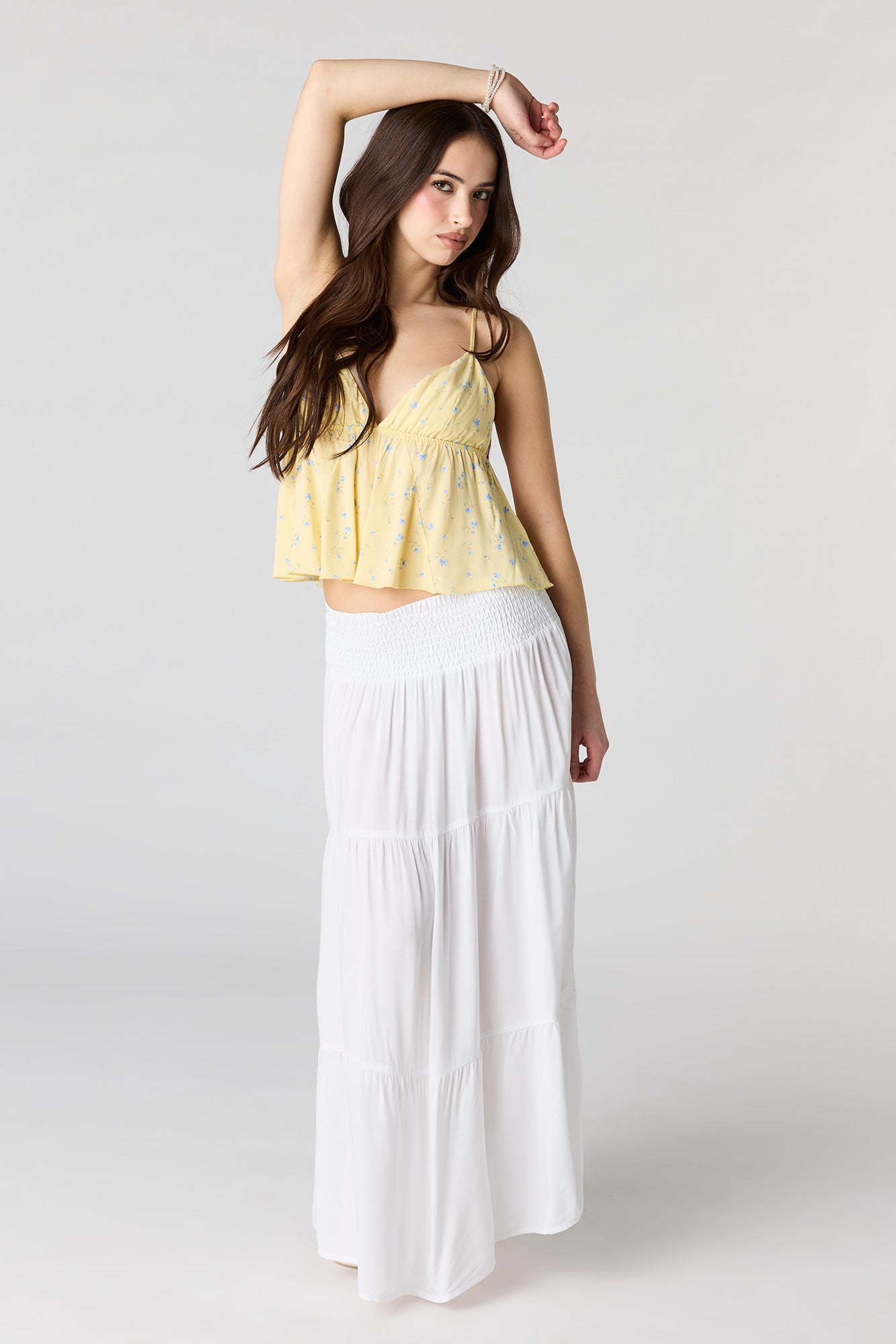 Printed Baby Doll Top