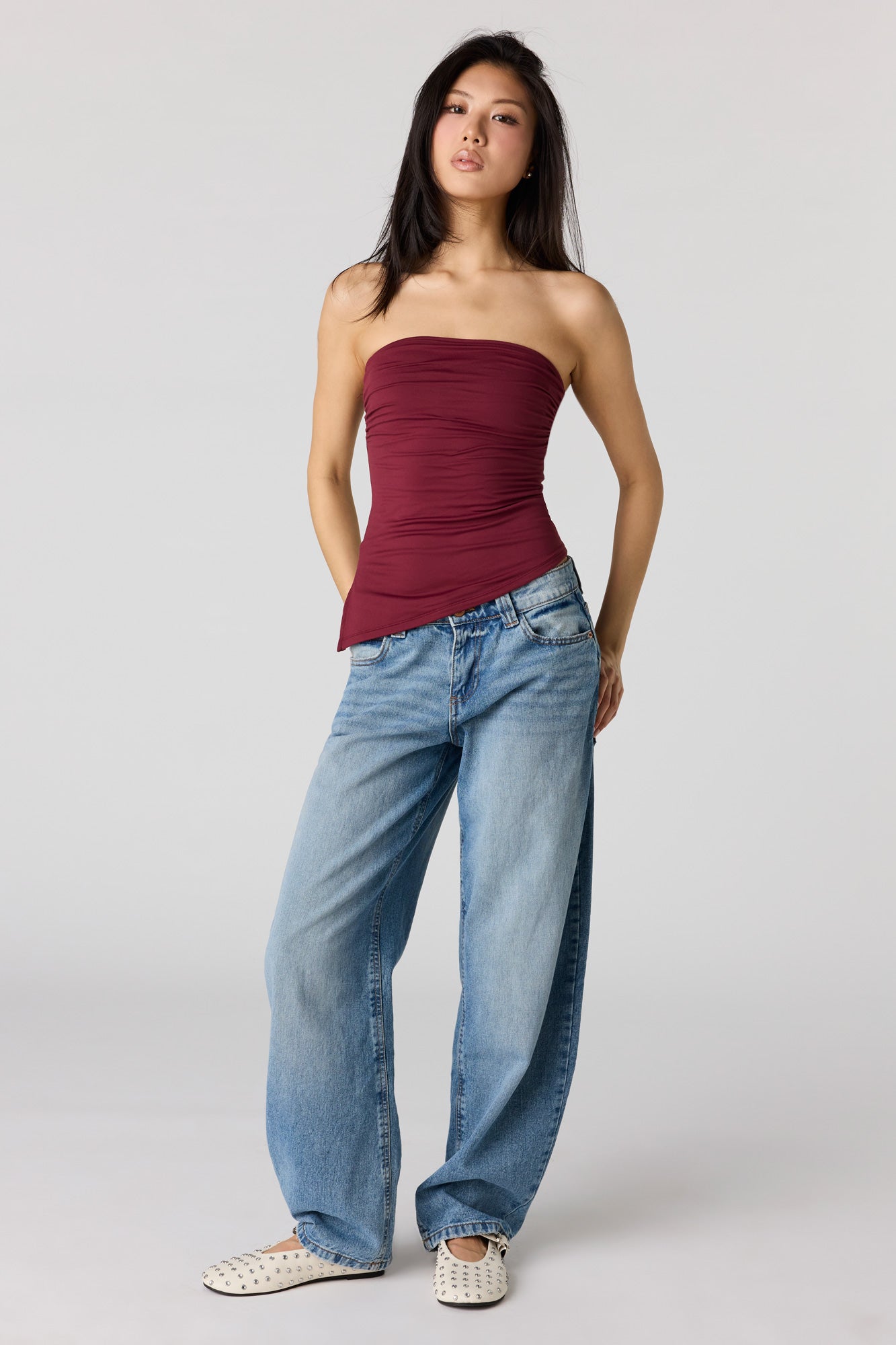 Contour Asymmetrical Tube Top