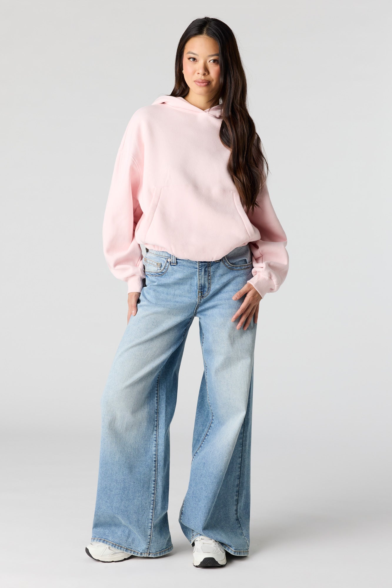Luxe Fleece Bubble Hem Hoodie