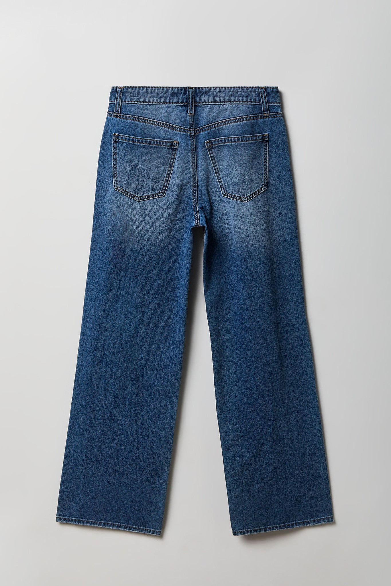 Brooklyn Ripped Low Rise Baggy Dark Jean