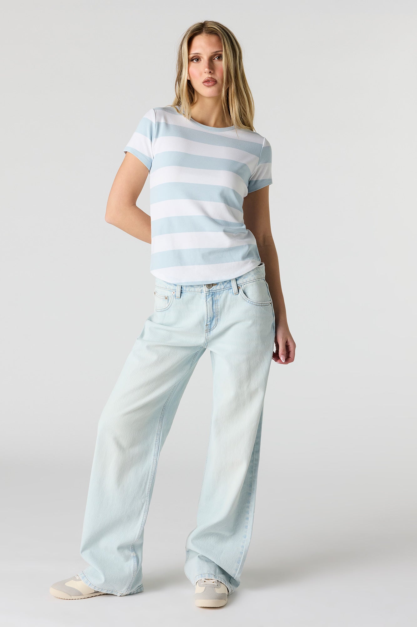 Striped Ribbed T-Shirt
