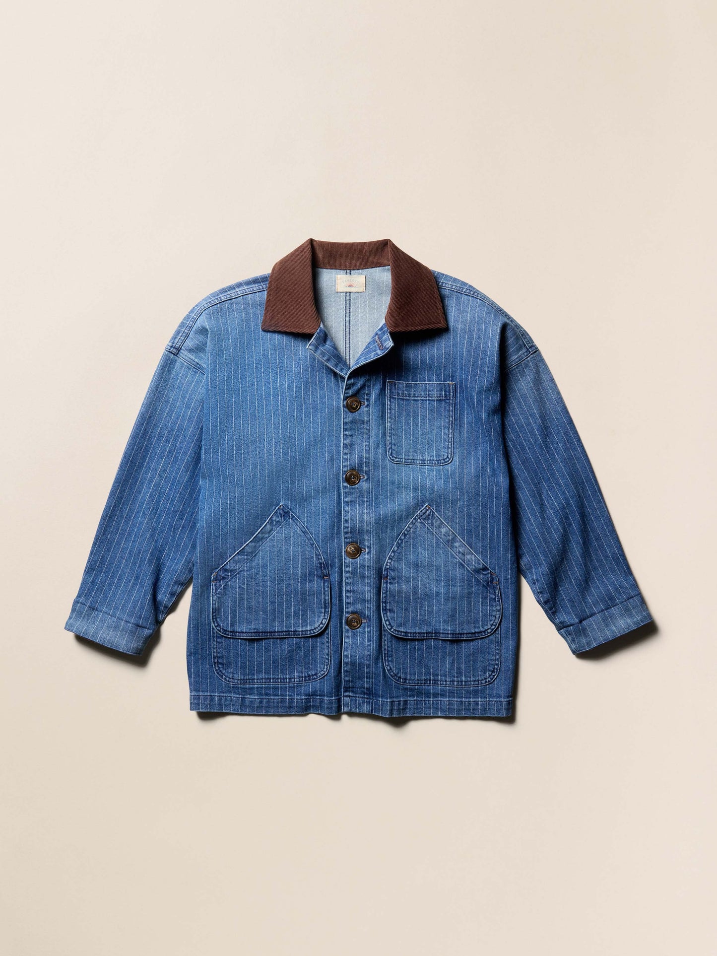 Sunwashed Denim Barn Jacket - Dusk Stripe Wash