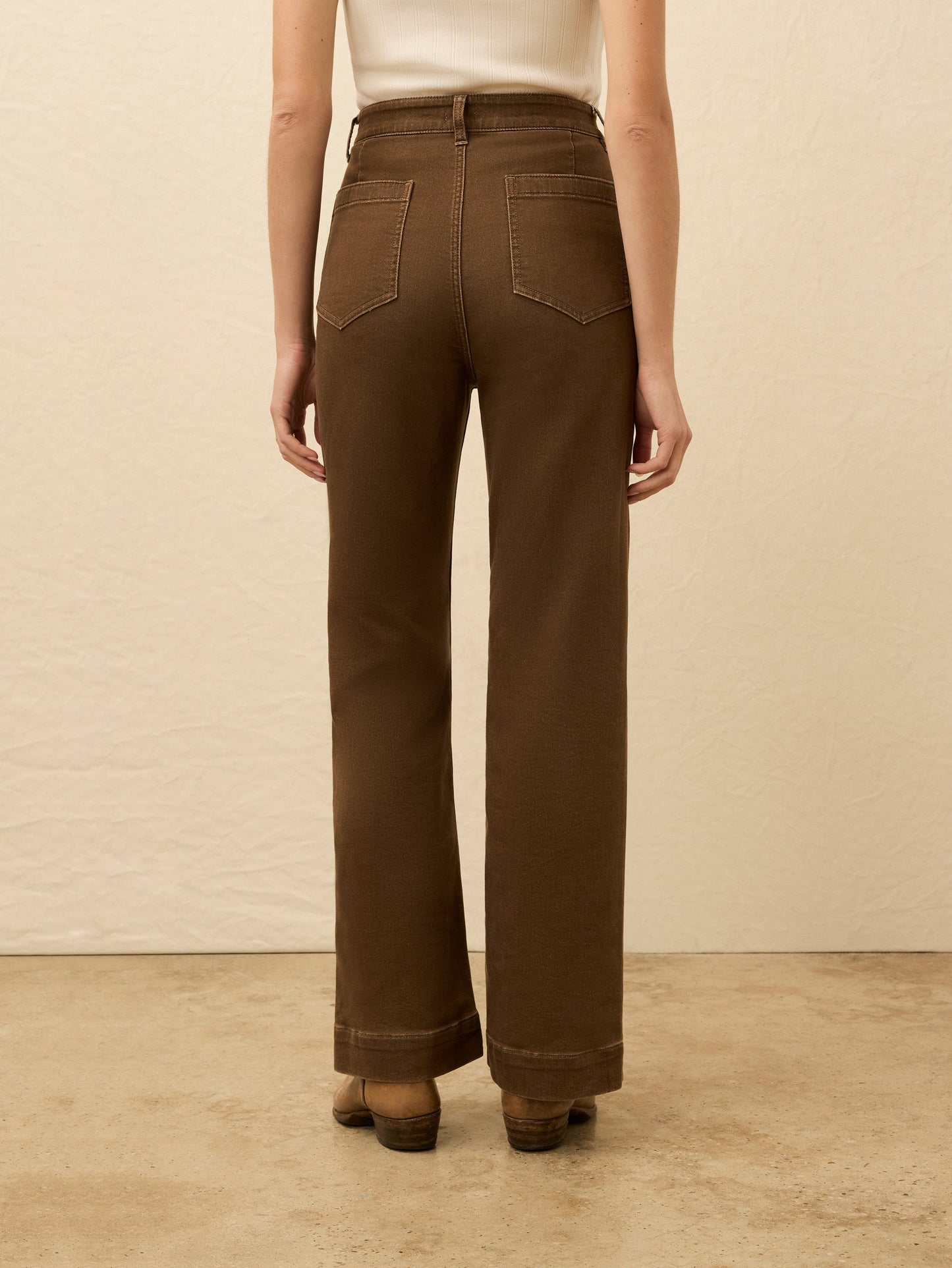 Stretch Terry Patch Pocket Pant - Walnut