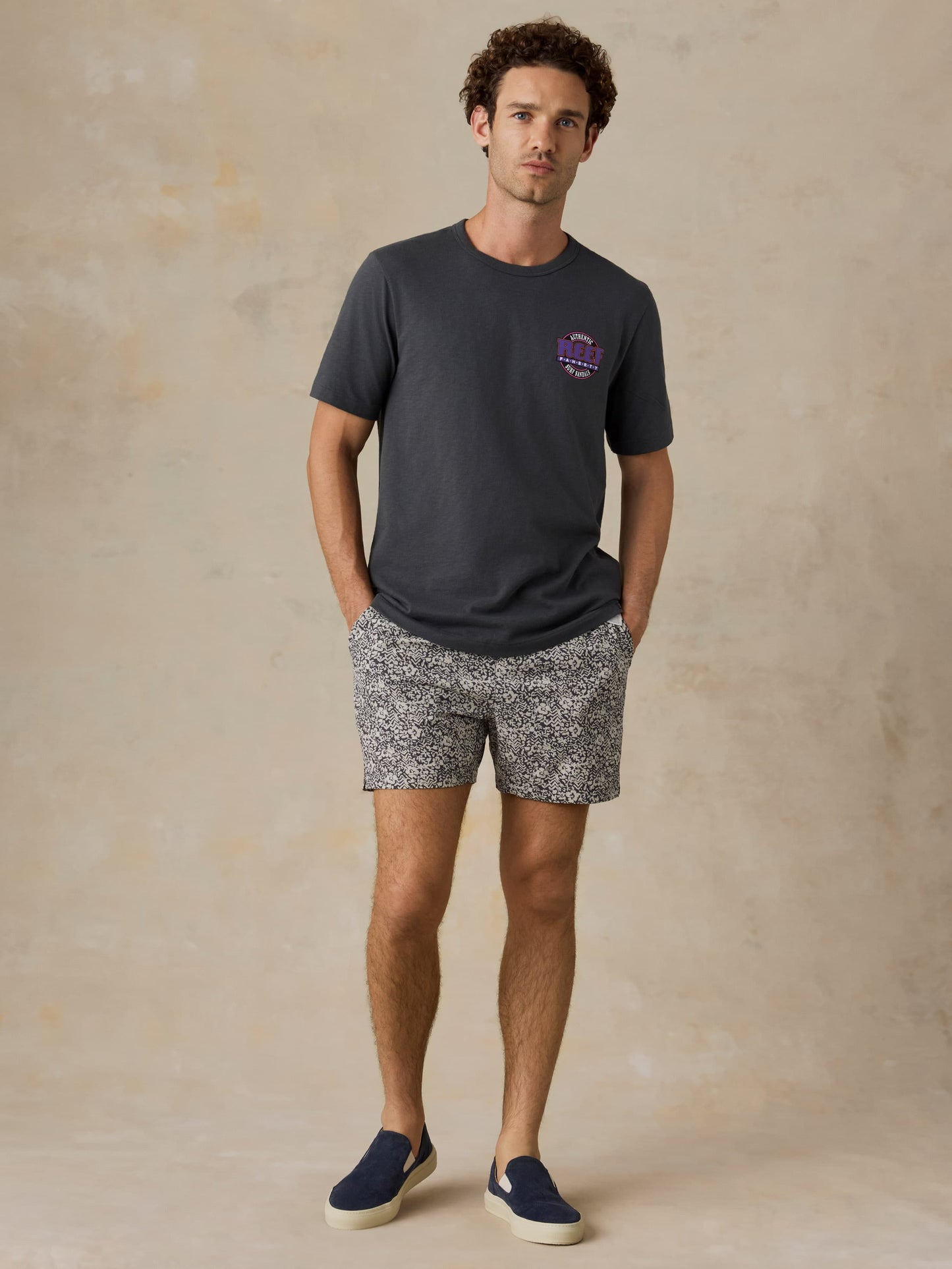 Faherty x REEF Sunwashed Graphic Tee - Graphite