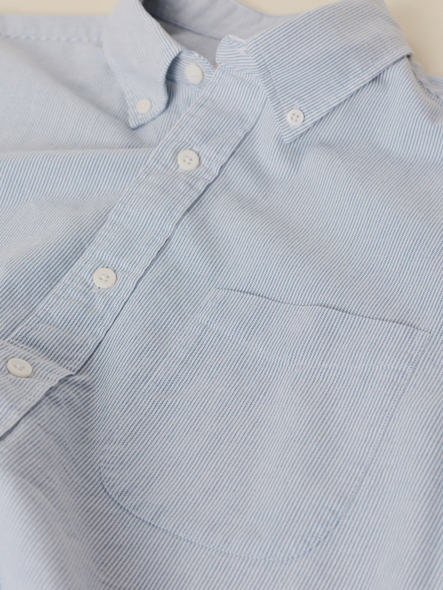 Laundered Oxford Shirt - Classic Blue Stripe