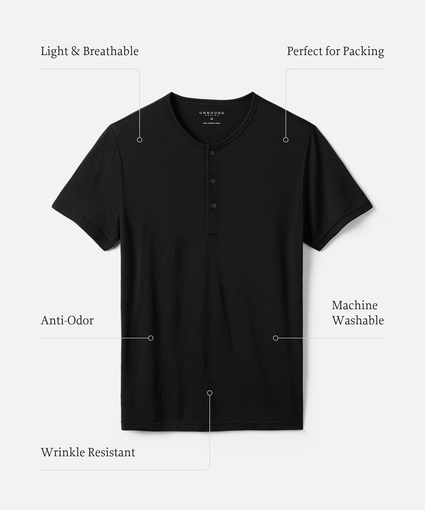 Men's Merino Short Sleeve Henley
