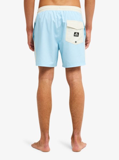 One Piece Solid 16" Elastic Waist Boardshorts - Stratosphere