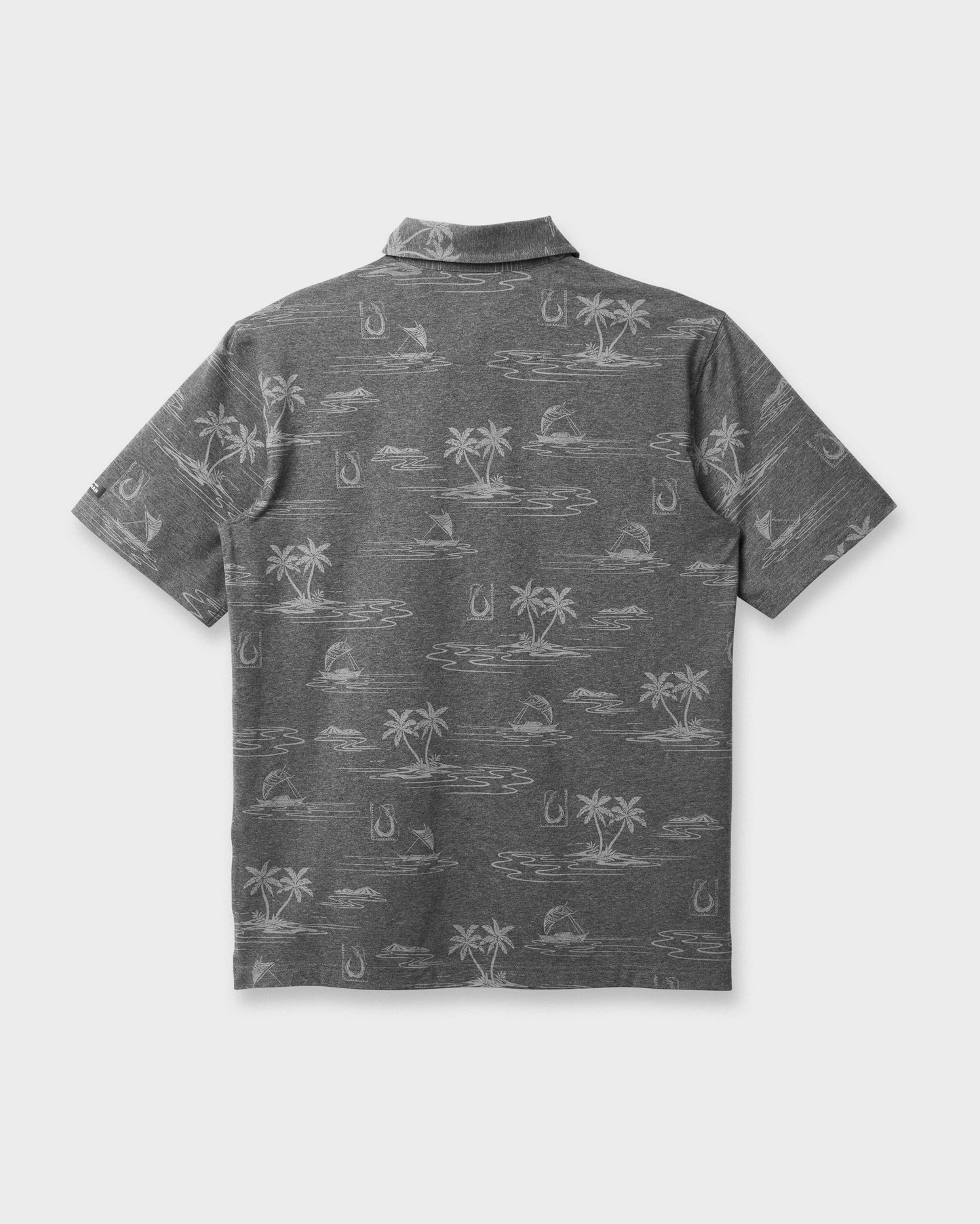 Waterman Island Daze Polo T-Shirt - Phantom Heather
