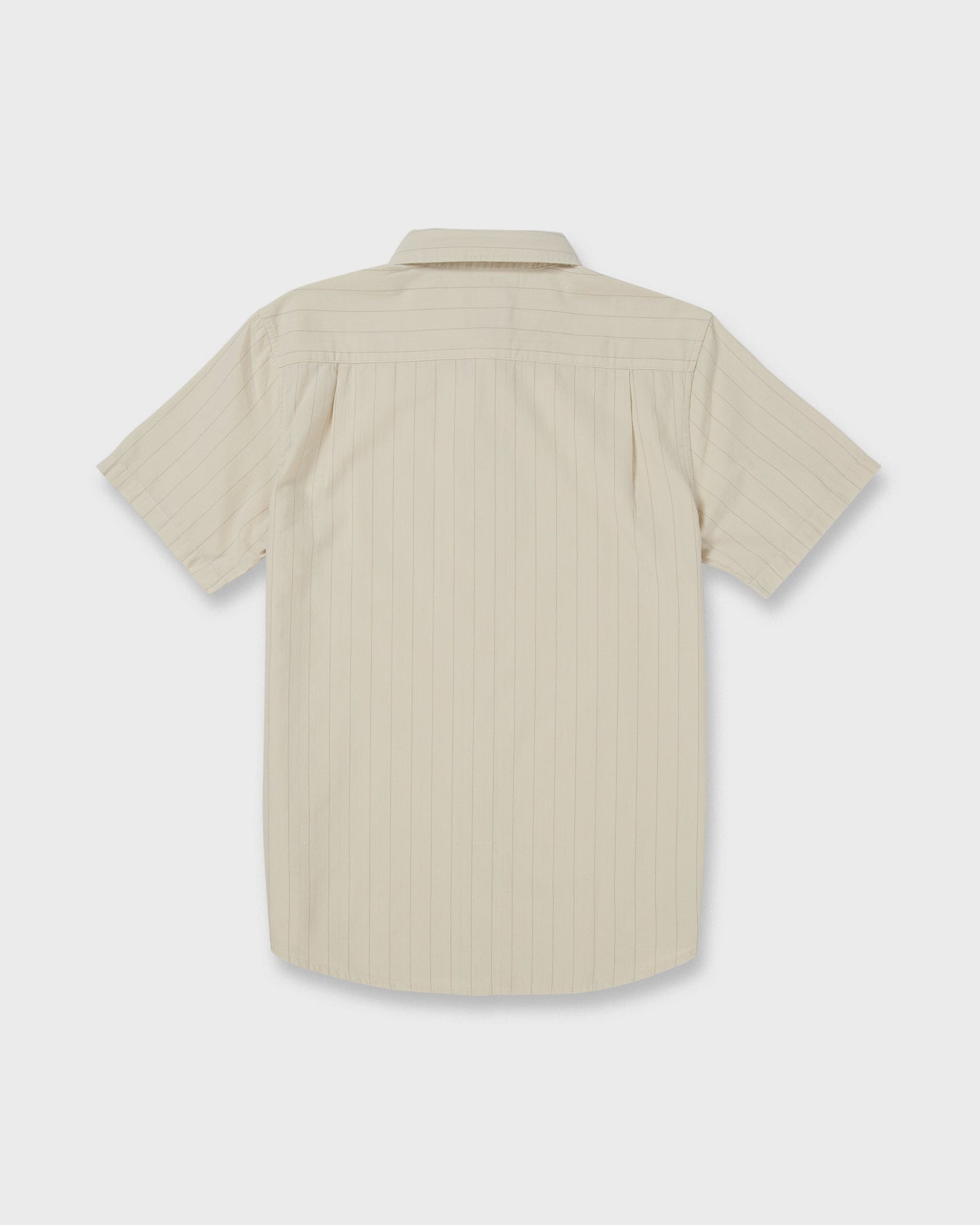 Dobby Stripe Classic Short Sleeve Shirt - Bone White