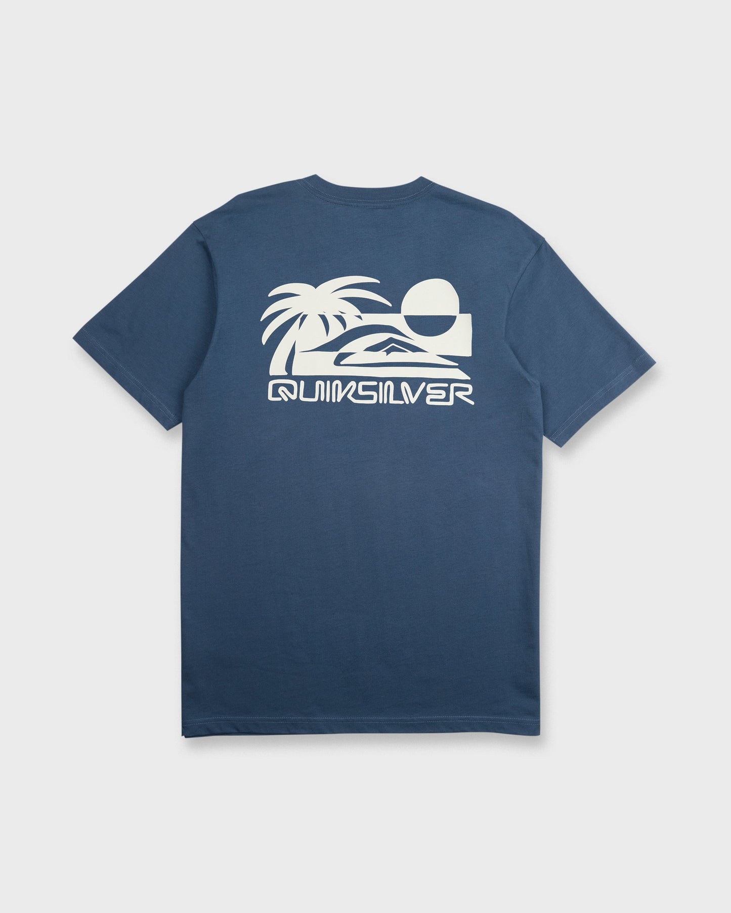 Reverse Cut Classic Short Sleeve Cotton T-Shirt - Dark Denim