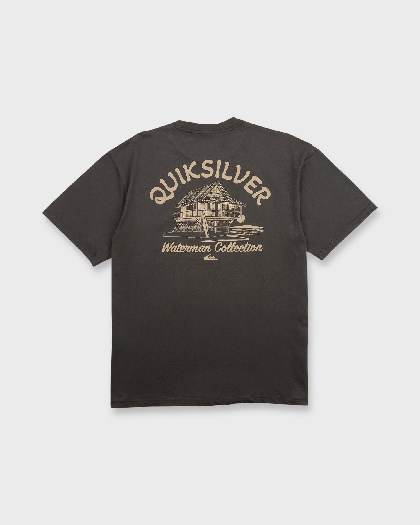 Waterman Tiki Hut Short Sleeve Cotton T-Shirt - Phantom
