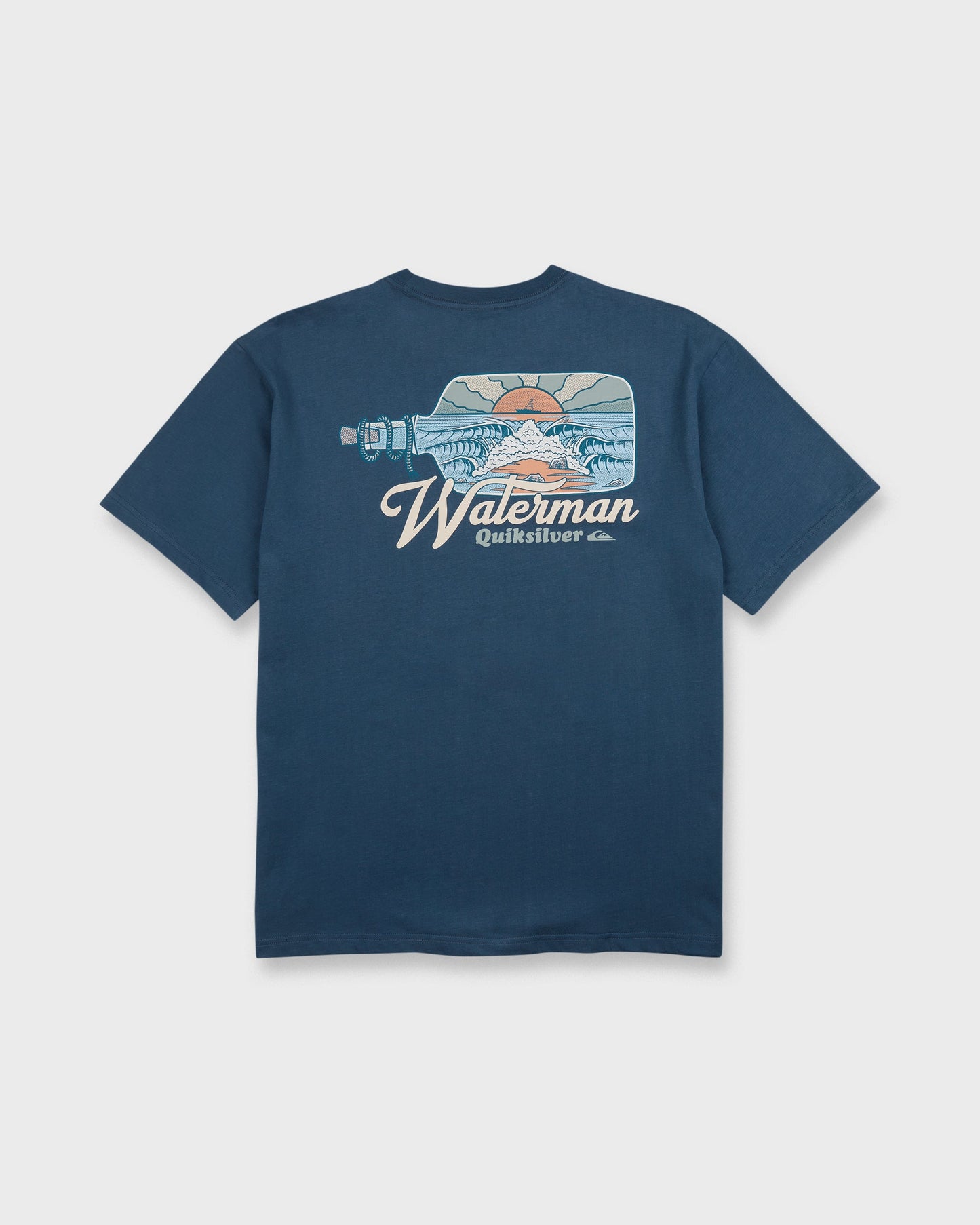 Waterman Bottle Life Classic Short Sleeve Cotton T-Shirt - Dark Denim