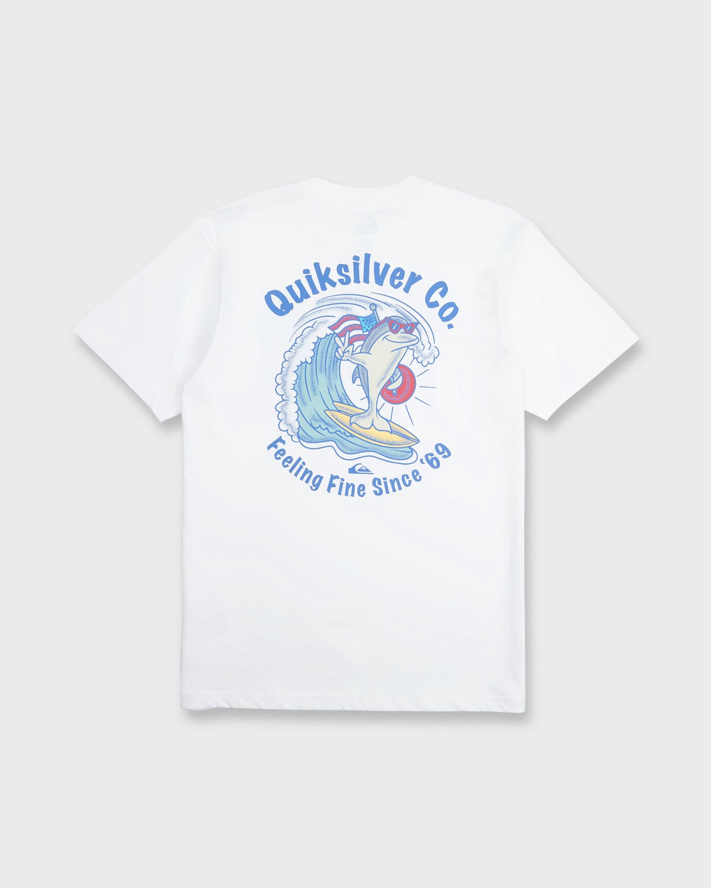 Patriot Dolphin Short Sleeve Knit T-Shirt - White