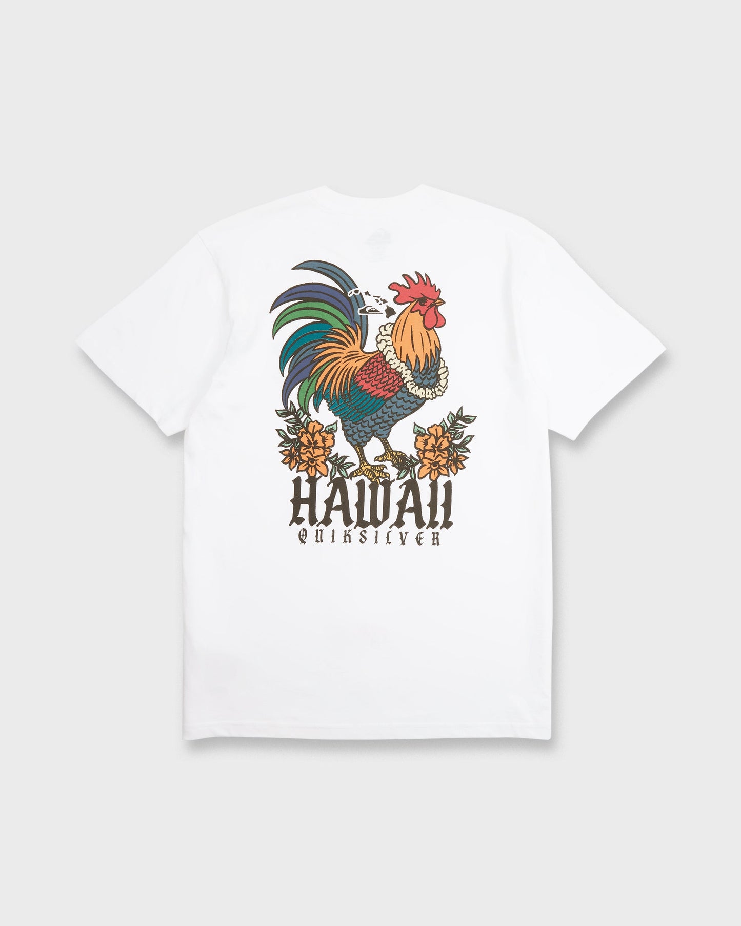 Hawaii Da Rooster Classic Short Sleeve Knit T-Shirt - White