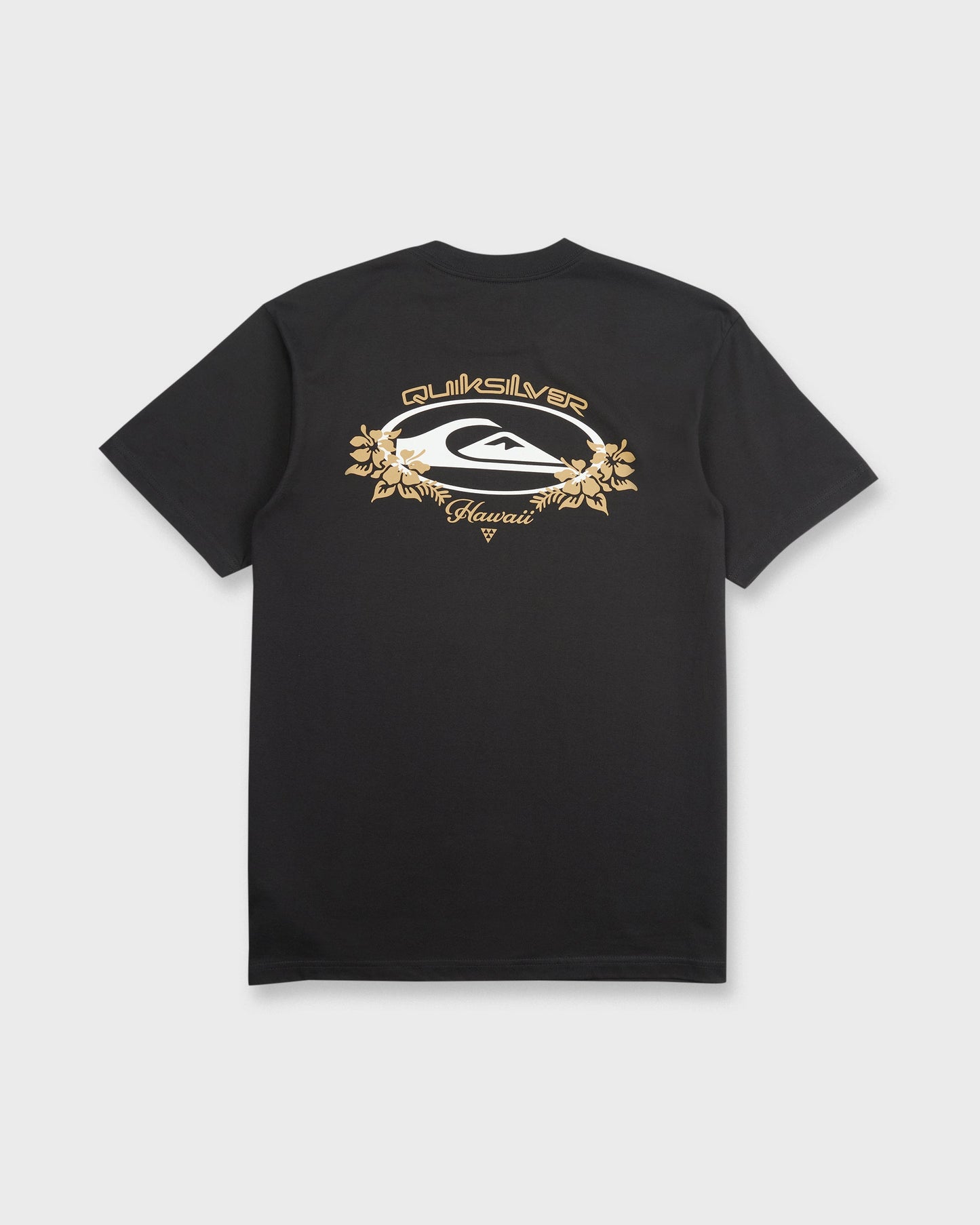 Hawaii Floral Classic Short Sleeve Knit T-Shirt - Black