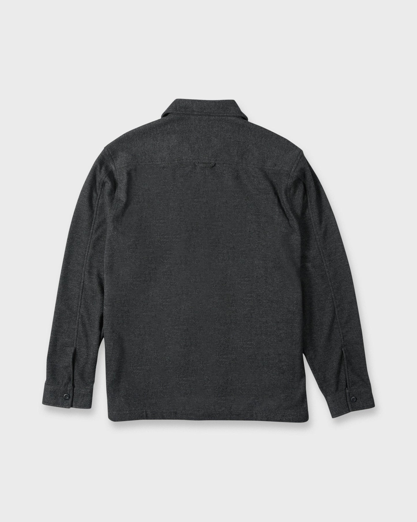 Flannel Long Sleeve Overshirt - Black Heather