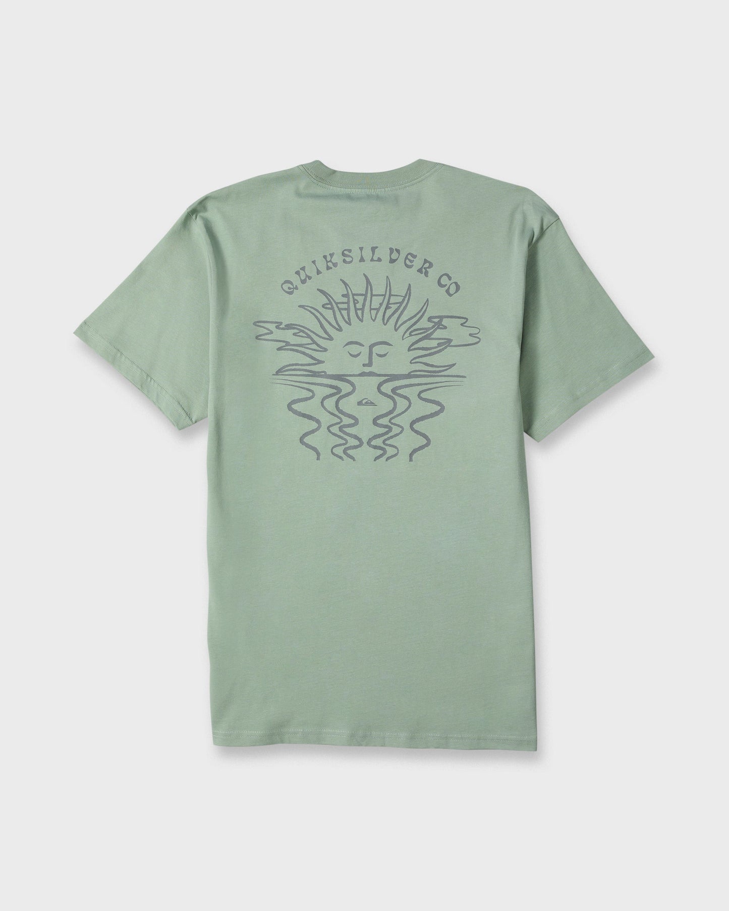 Sun Down Classic Short Sleeve Knit T-Shirt - Iceberg Green