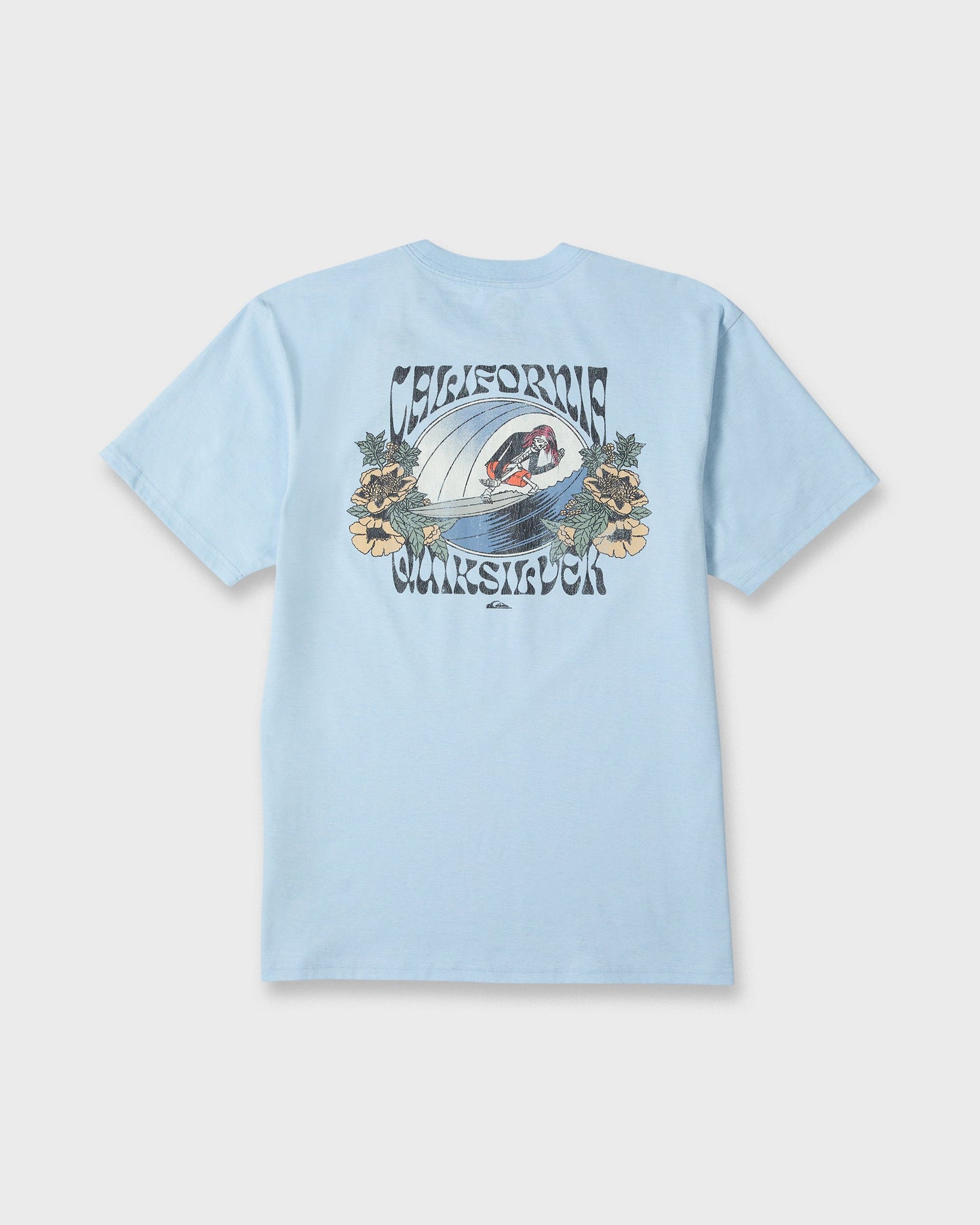Grateful Cali Classic Short Sleeve Knit T-Shirt - Skyway Heather
