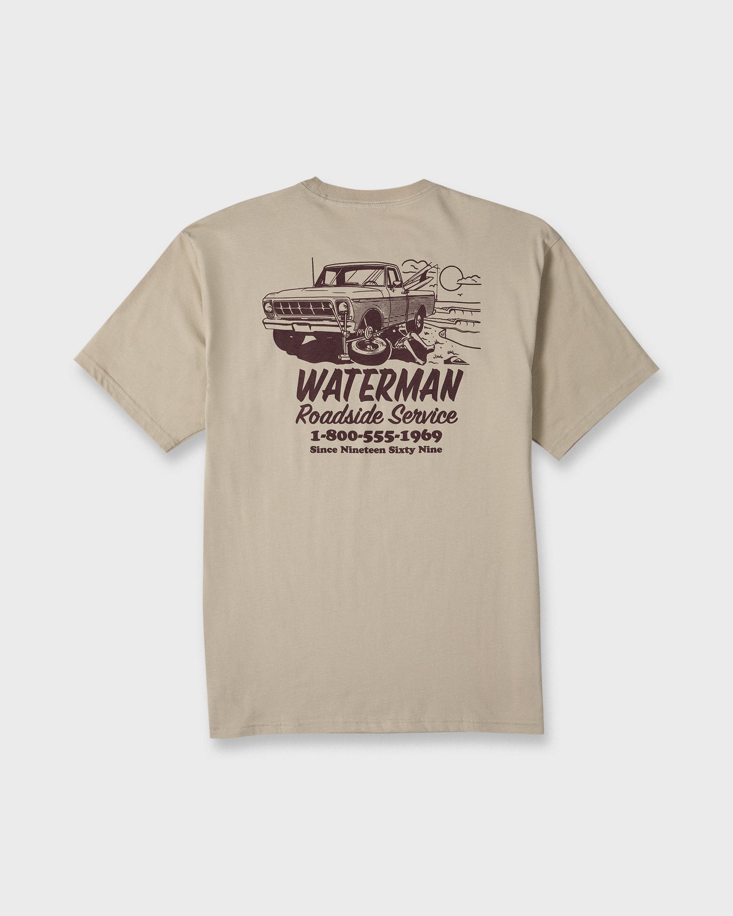 Waterman Roadside Service Classic Short Sleeve Knit T-Shirt - Plaza Taupe