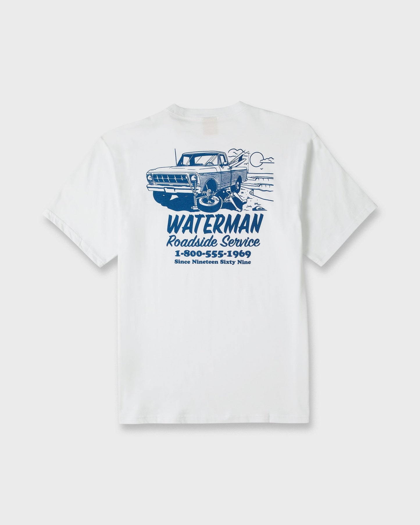 Waterman Roadside Service Classic Short Sleeve Knit T-Shirt - White