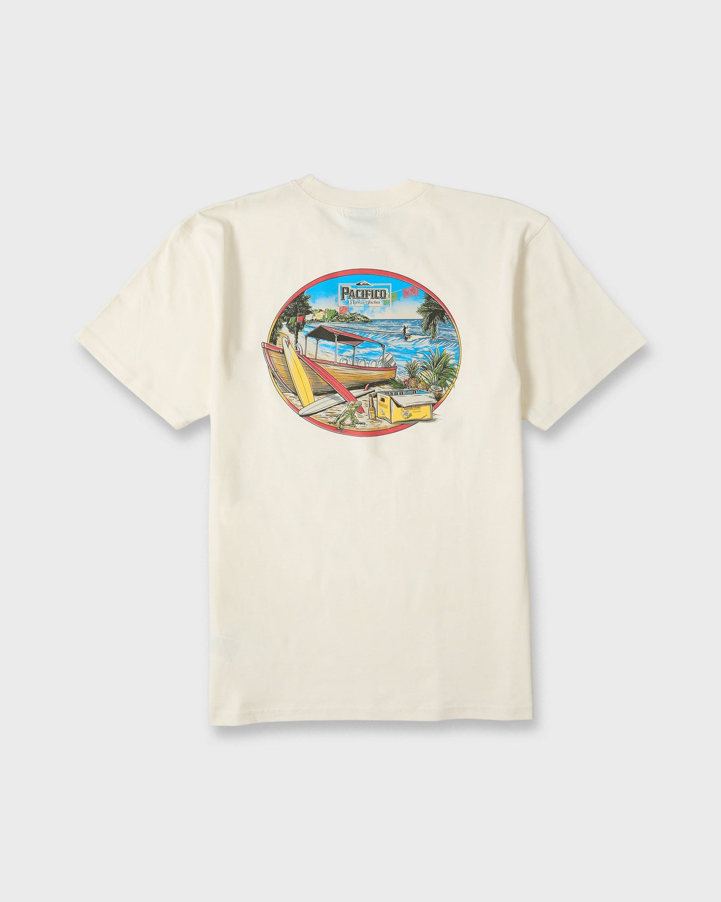 Pacifico Sayulita Cruising Short Sleeve Cotton T-Shirt - Tofu