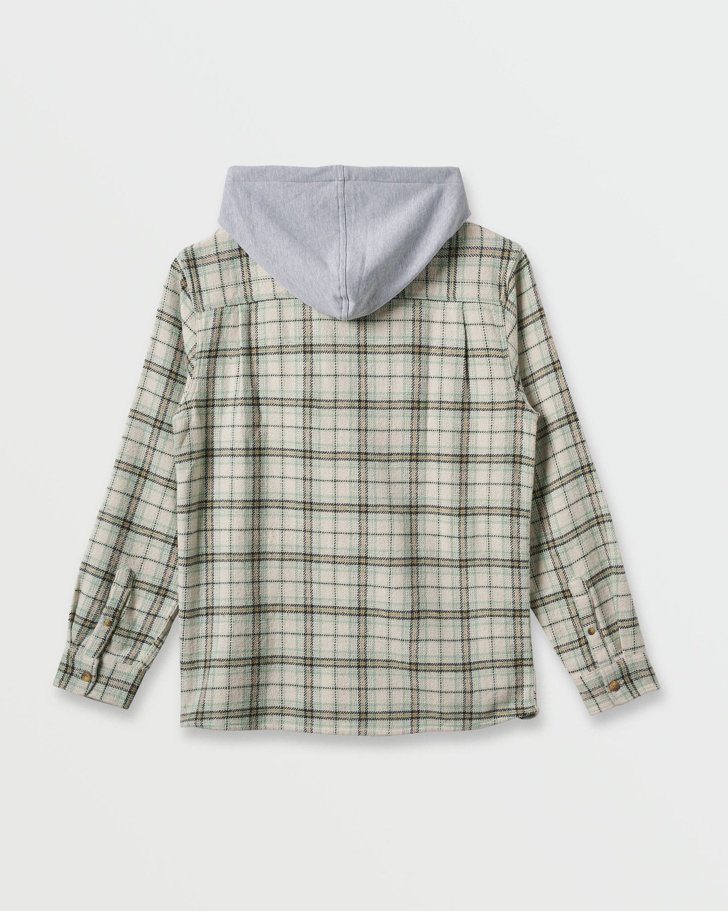 Sandbar Hooded Flannel Shirt - Silver Birch