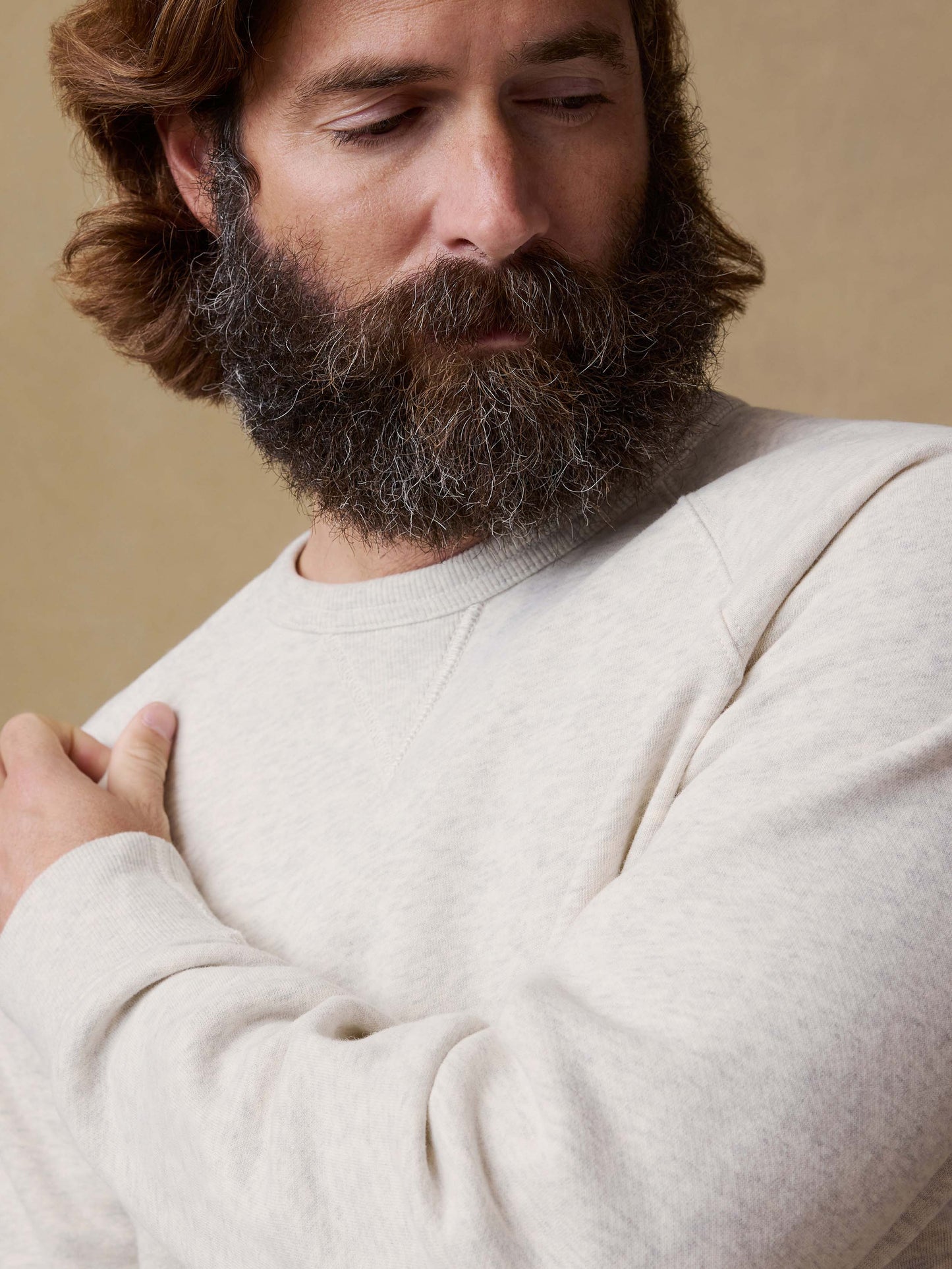 High Standard Fleece Crewneck - Antique Ivory Heather