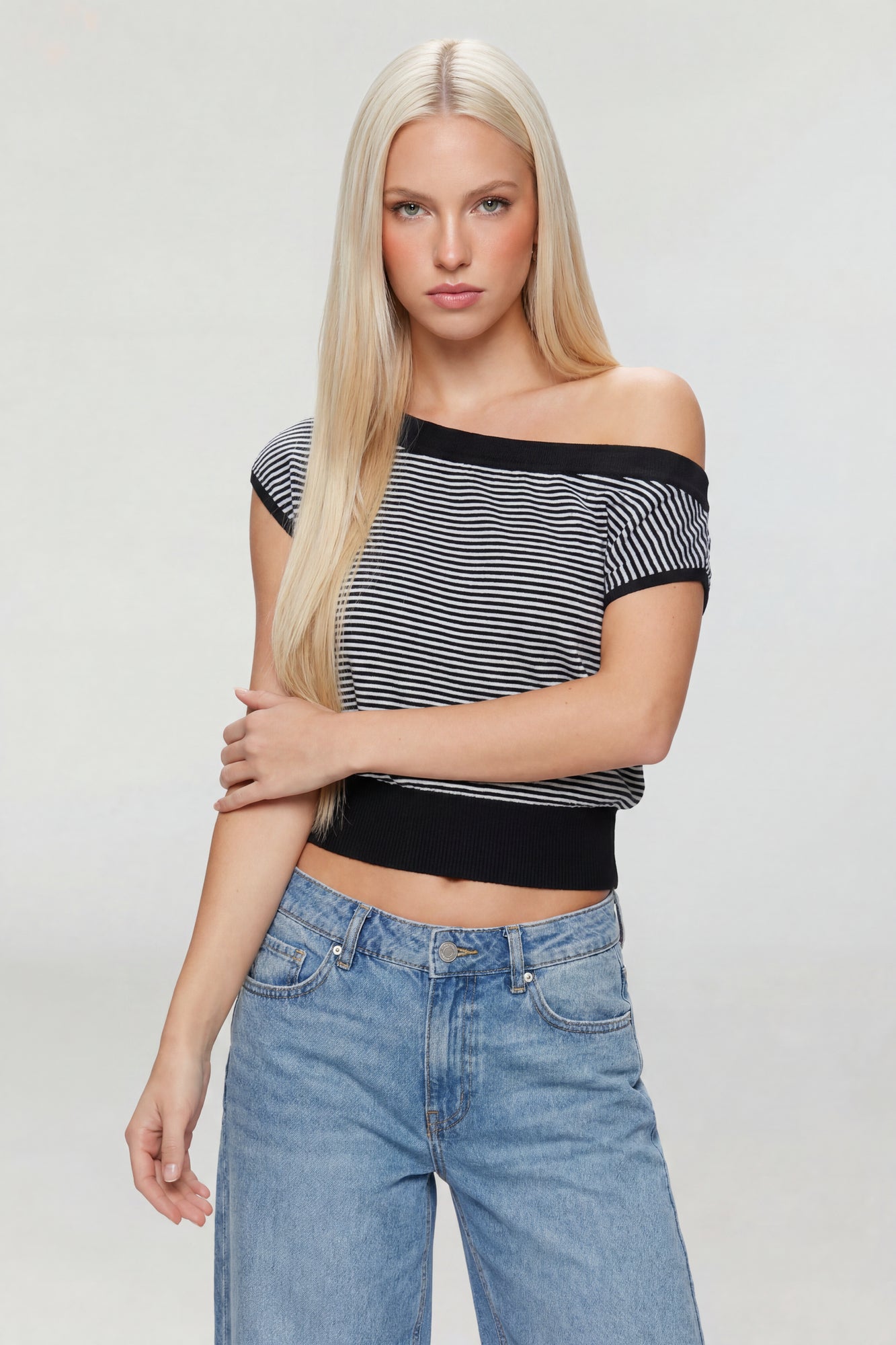 One Shoulder Knit Sweater