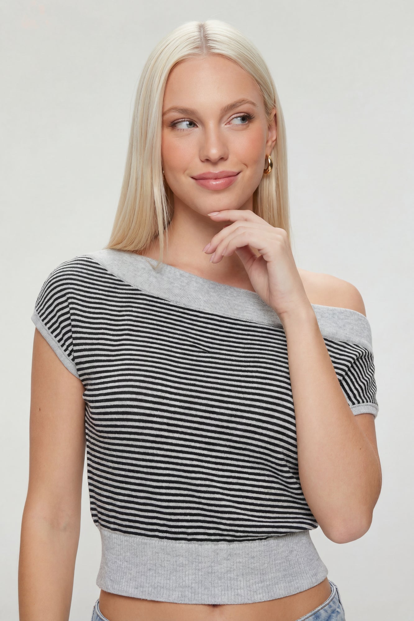 One Shoulder Knit Sweater