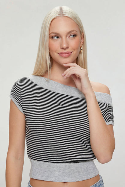 One Shoulder Knit Sweater