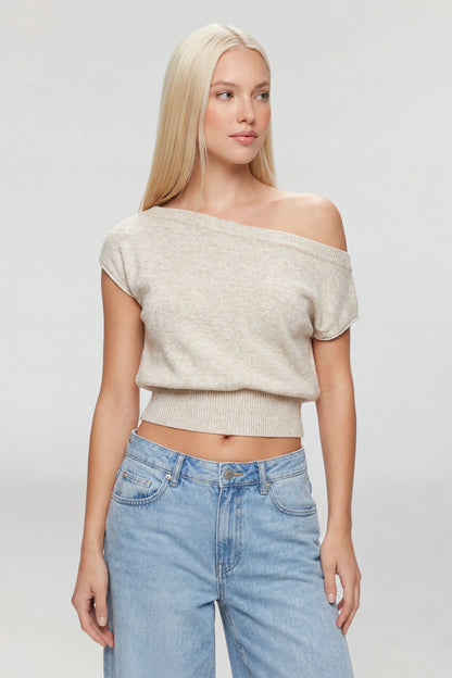 One Shoulder Knit Sweater