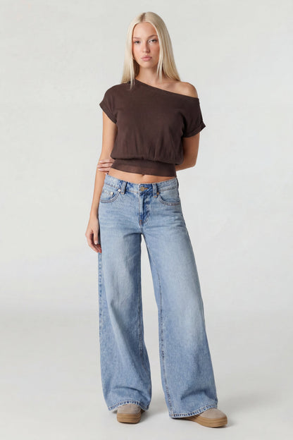 One Shoulder Knit Sweater