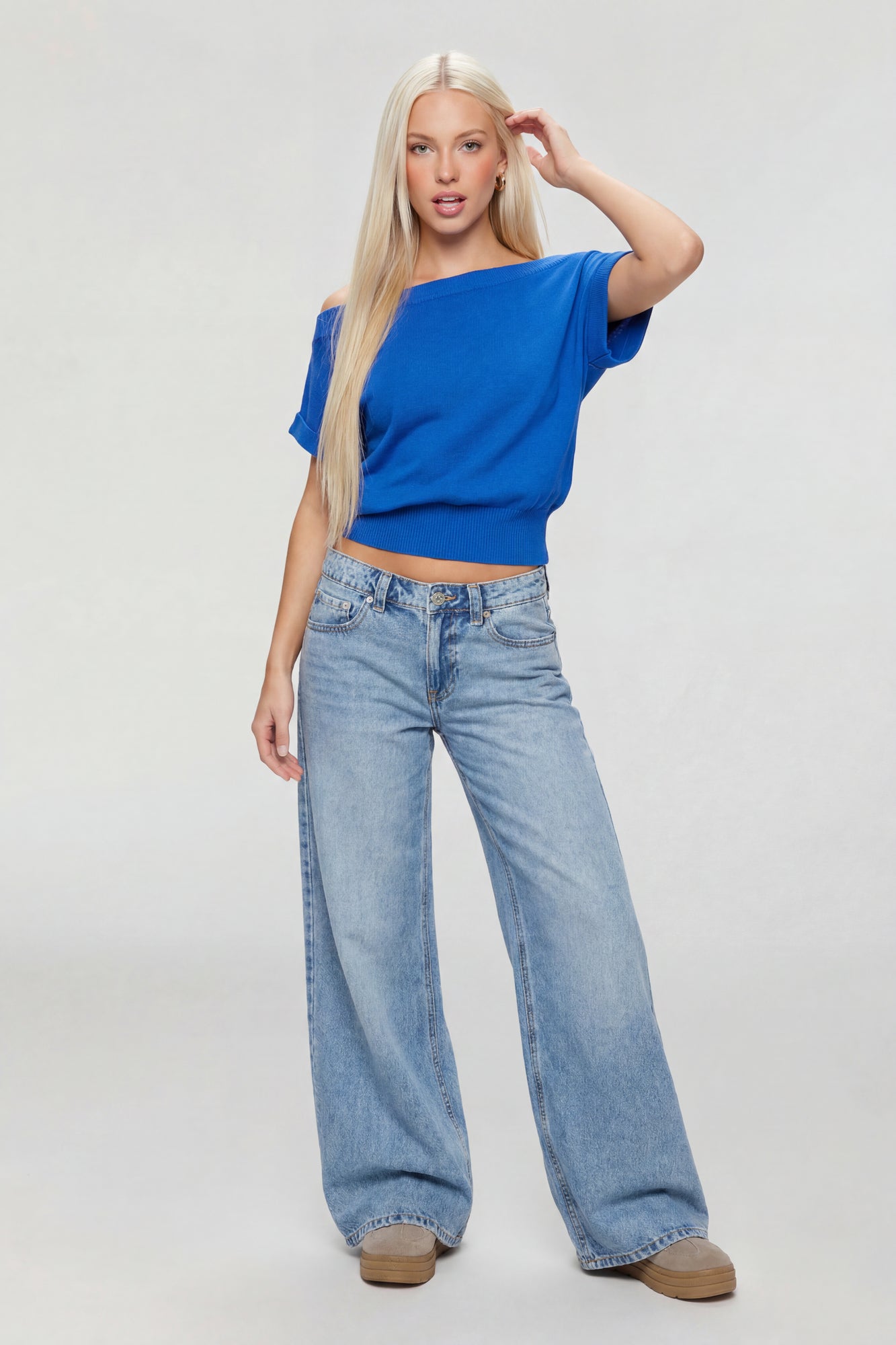 One Shoulder Knit Sweater