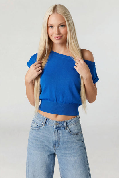 One Shoulder Knit Sweater