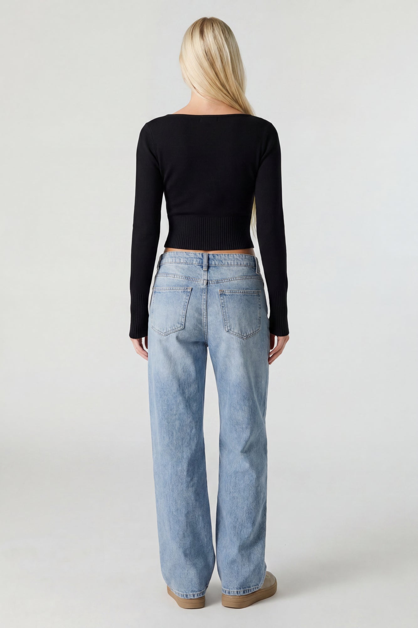 Boat Neck Long Sleeve Sweater
