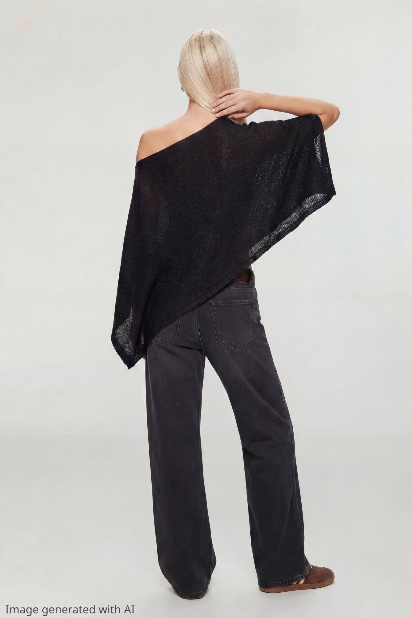 Knit Off Shoulder Poncho
