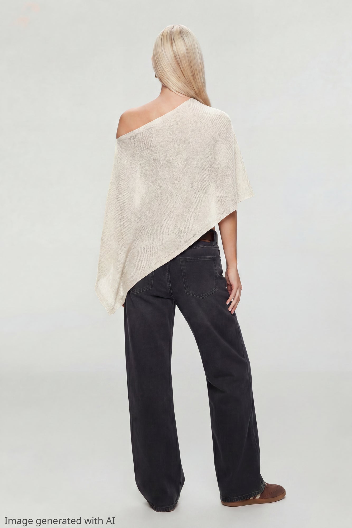 Knit Off Shoulder Poncho