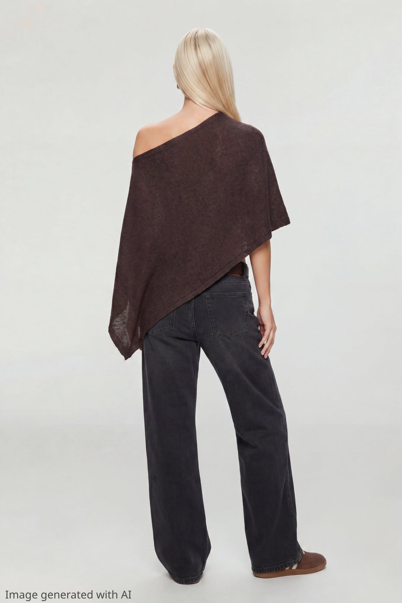 Knit Off Shoulder Poncho