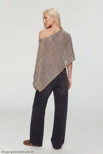 Knit Off Shoulder Poncho