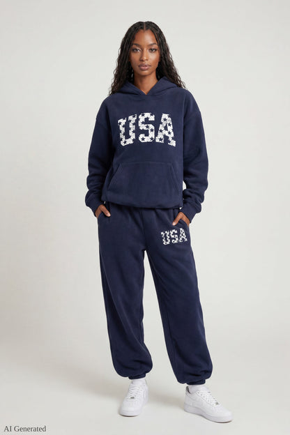 Fleece Oversized Graphic Hoodie