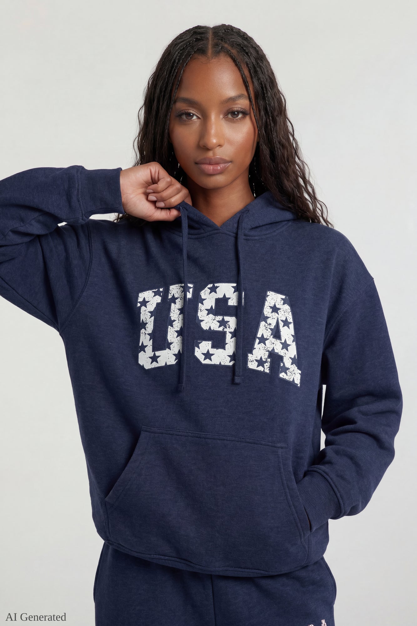Fleece Oversized Graphic Hoodie