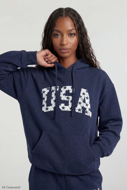 Fleece Oversized Graphic Hoodie