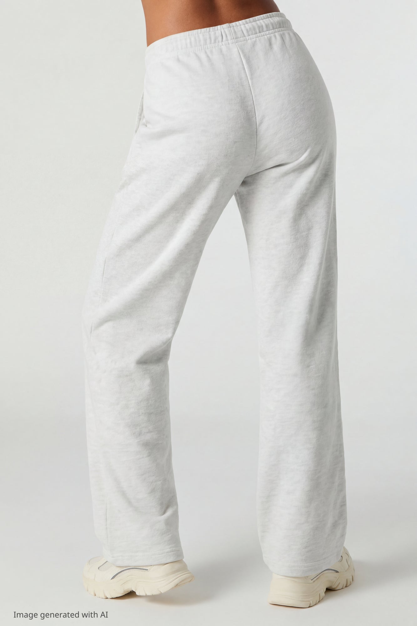 Fleece Rhinestone Wide Leg Sweatpant