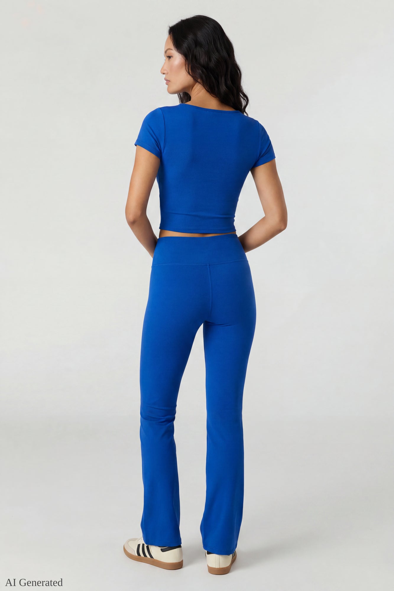 Square Neck T-Shirt & Flare Legging Set