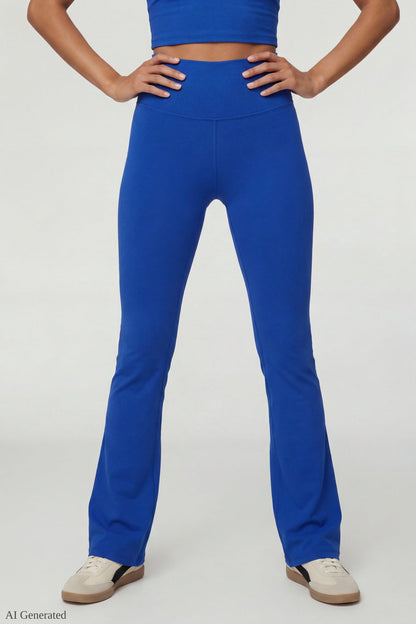 Square Neck T-Shirt & Flare Legging Set