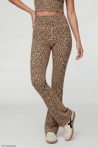 Square Neck T-Shirt & Flare Legging Set
