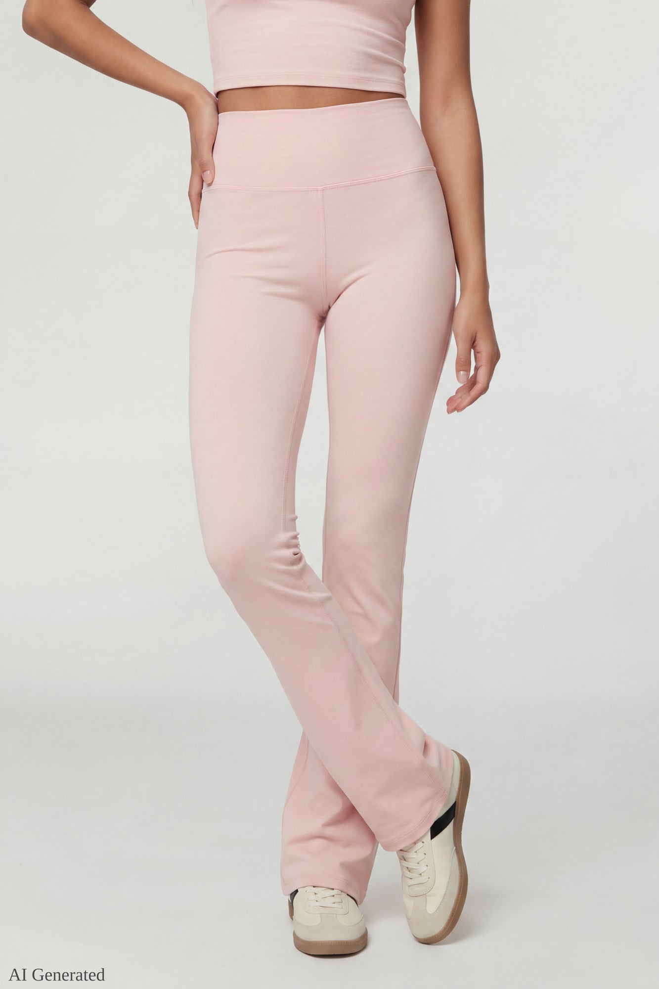 Square Neck T-Shirt & Flare Legging Set