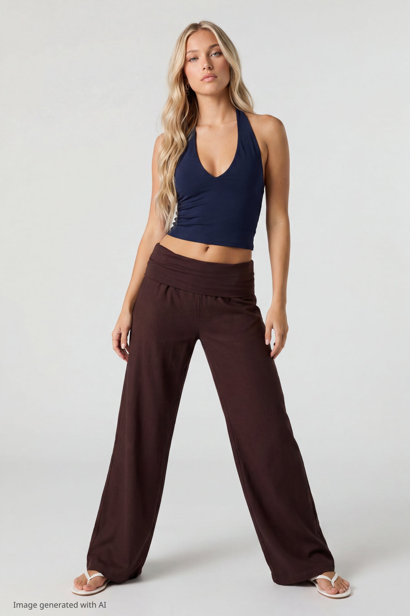 Soft V-Neck Halter Top