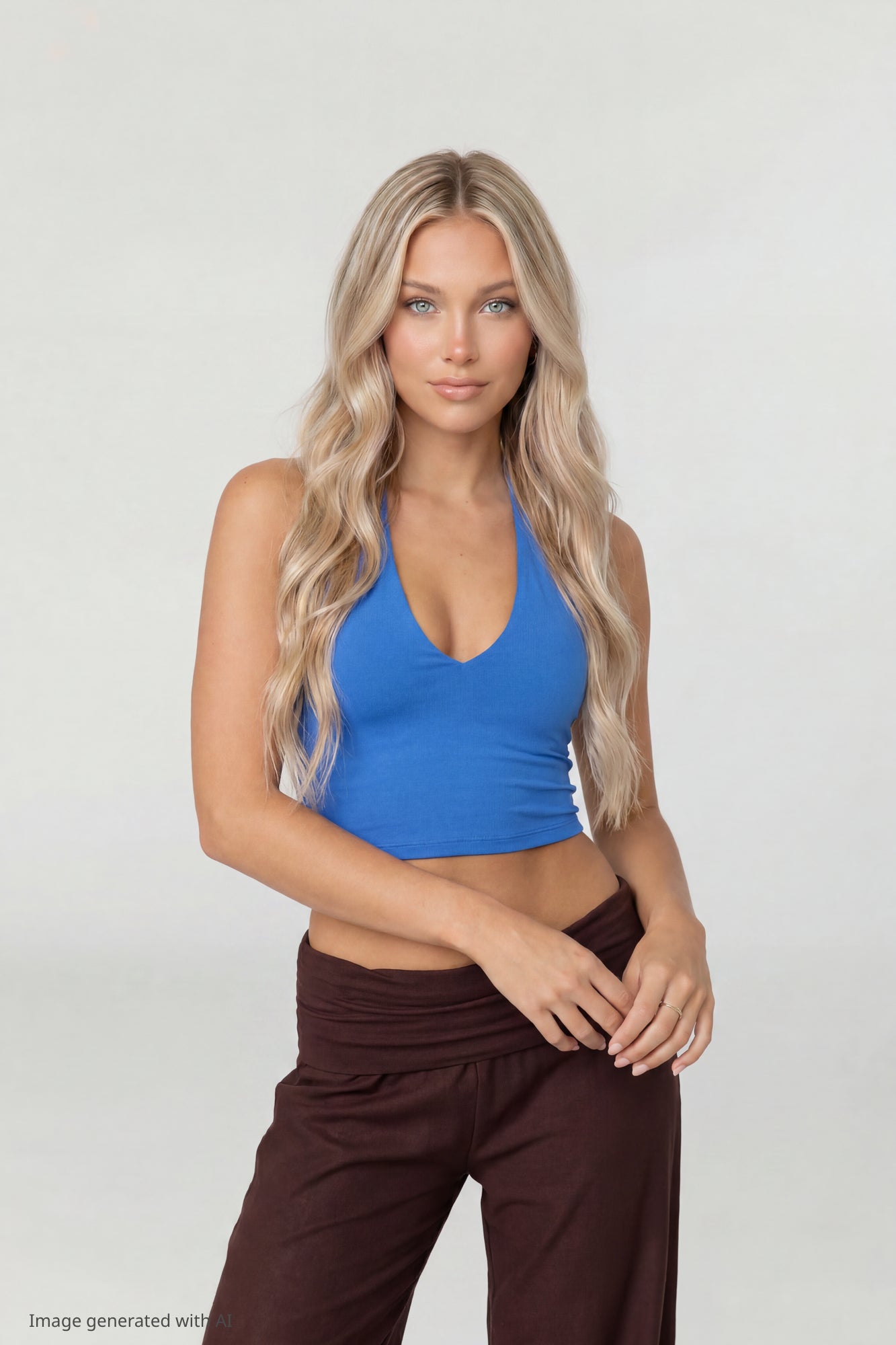 Soft V-Neck Halter Top